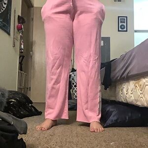 PINK Victoria's Secret Wide Leg Pants in Soft Pink